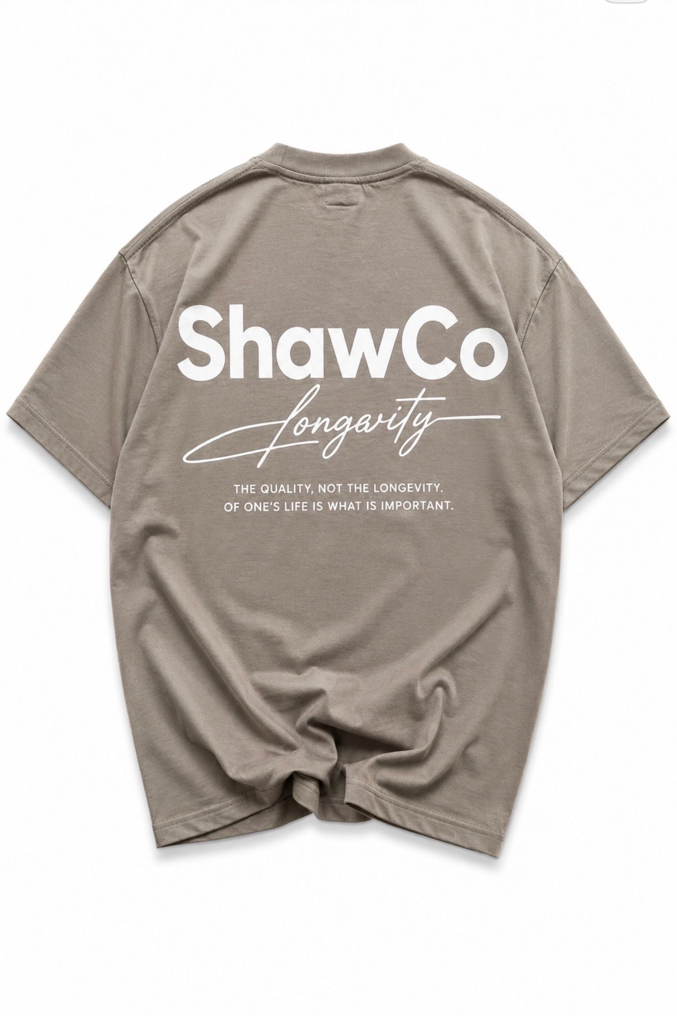 Grey Longevity Oversized T-Shirt