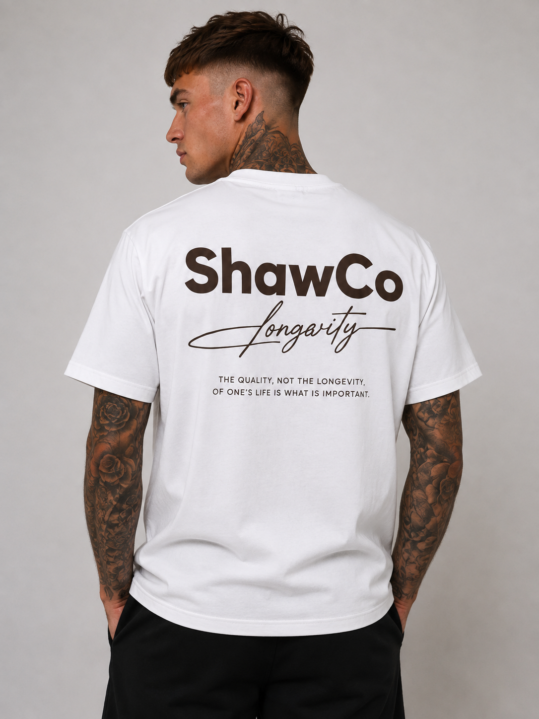 White Longevity Oversized T-Shirt