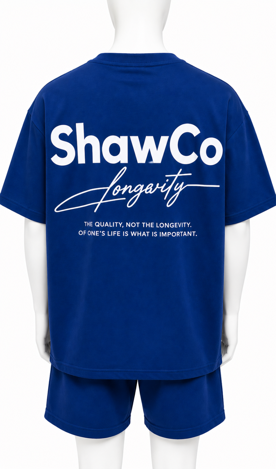 Blue Longevity Oversized T-Shirt