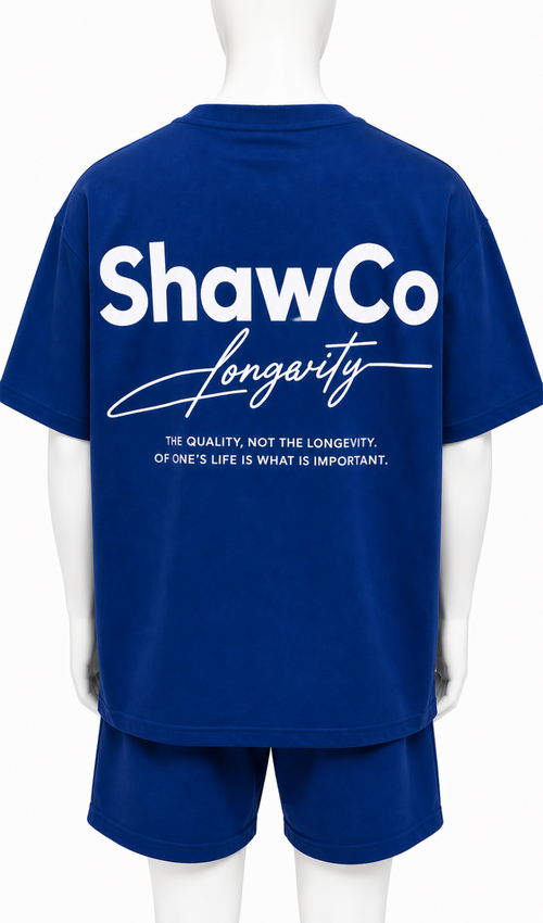 Blue Longevity Oversized T-Shirt