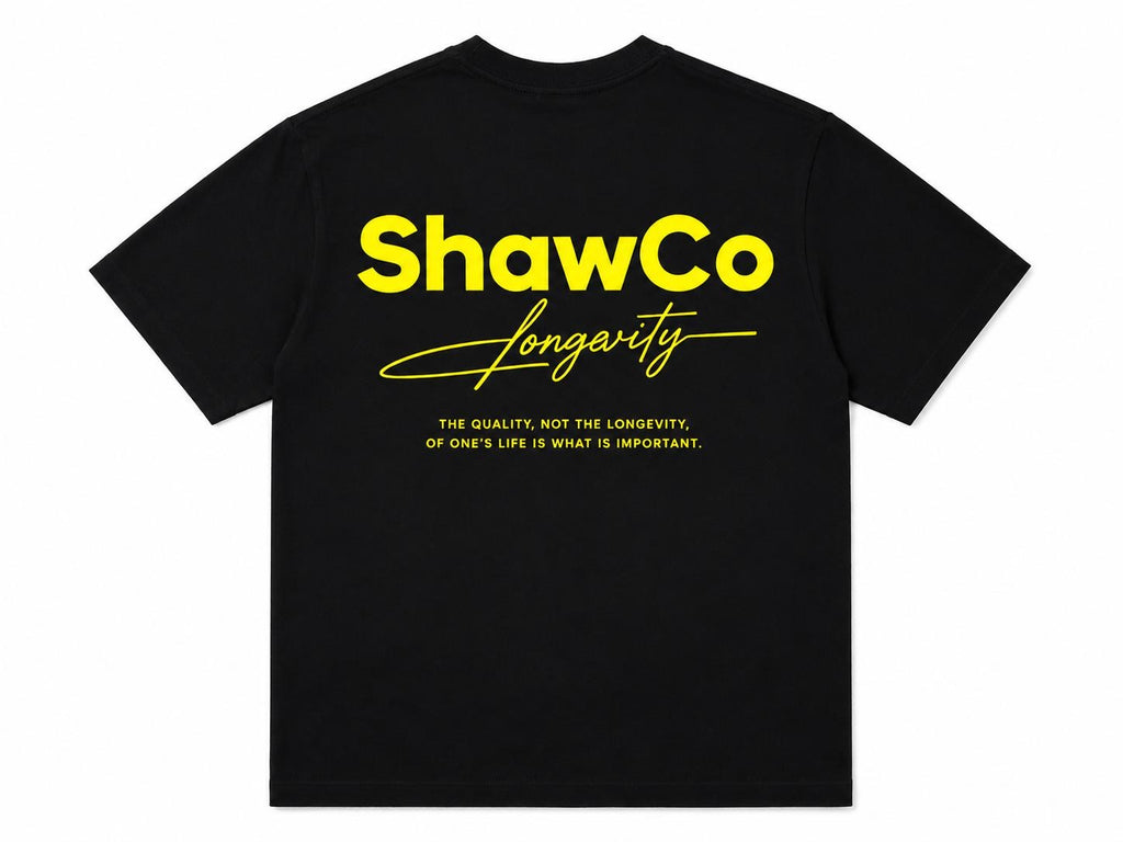 Black Longevity Oversized T-Shirt