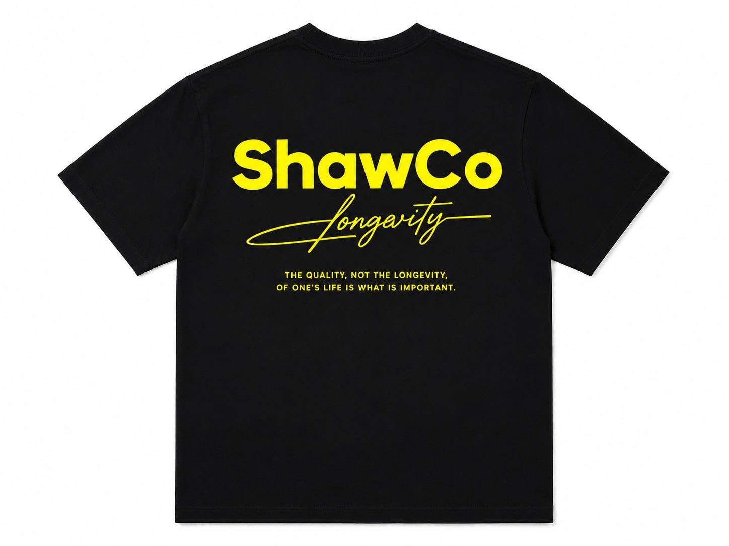 Black Longevity Oversized T-Shirt