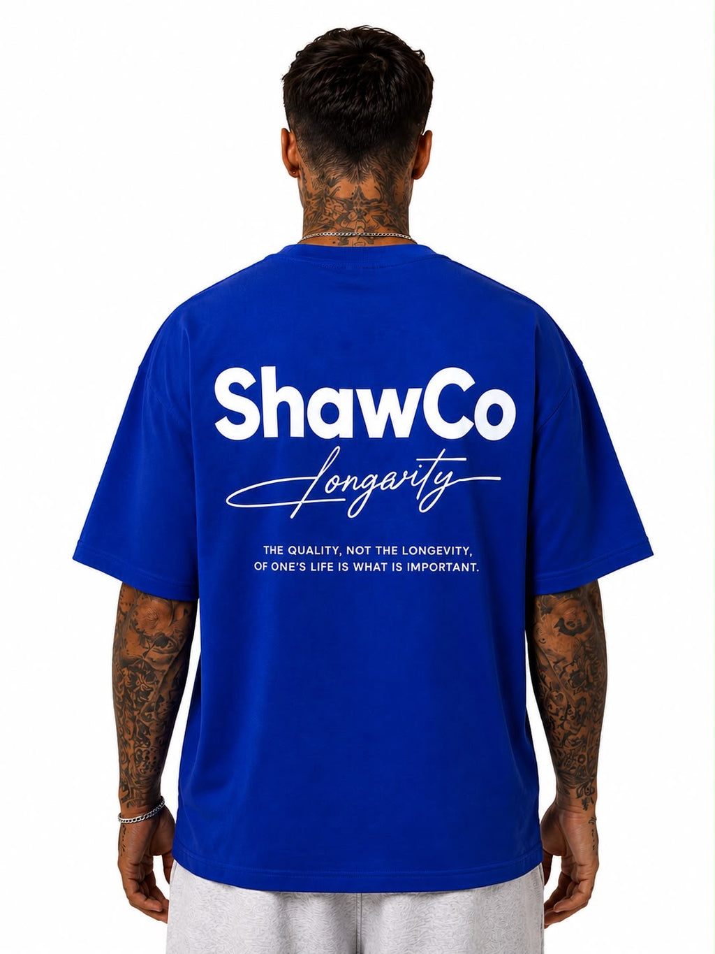 Blue Longevity Oversized T-Shirt