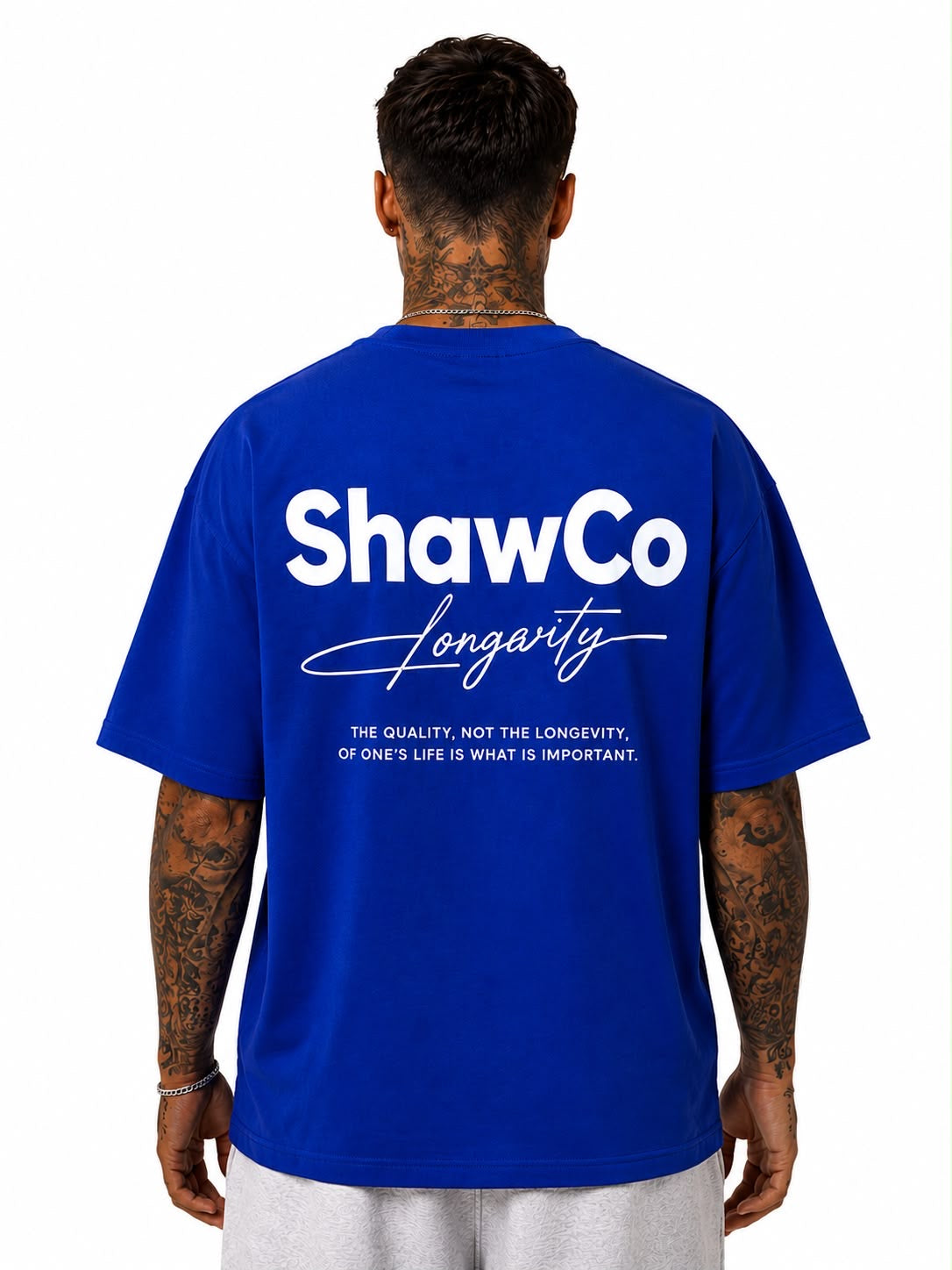 Blue Longevity Oversized T-Shirt