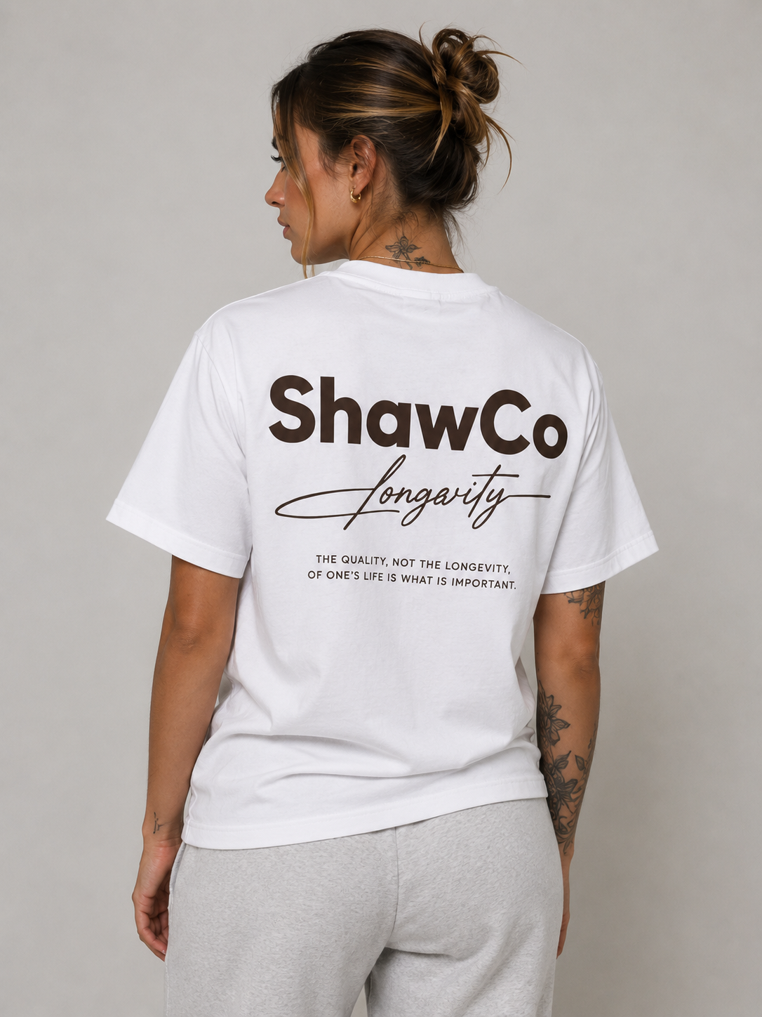 White Longevity Oversized T-Shirt