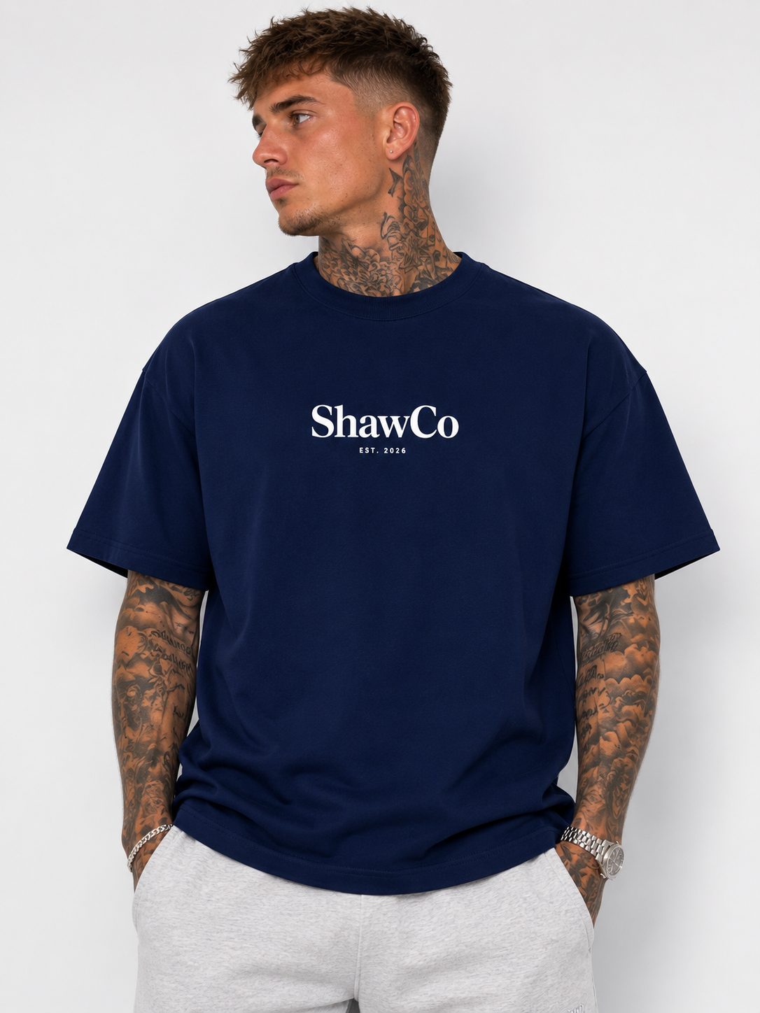 Oversized ShawCo Front Logo T-Shirt
