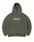 Oversized Acid Wash Hoodie - Green Slate