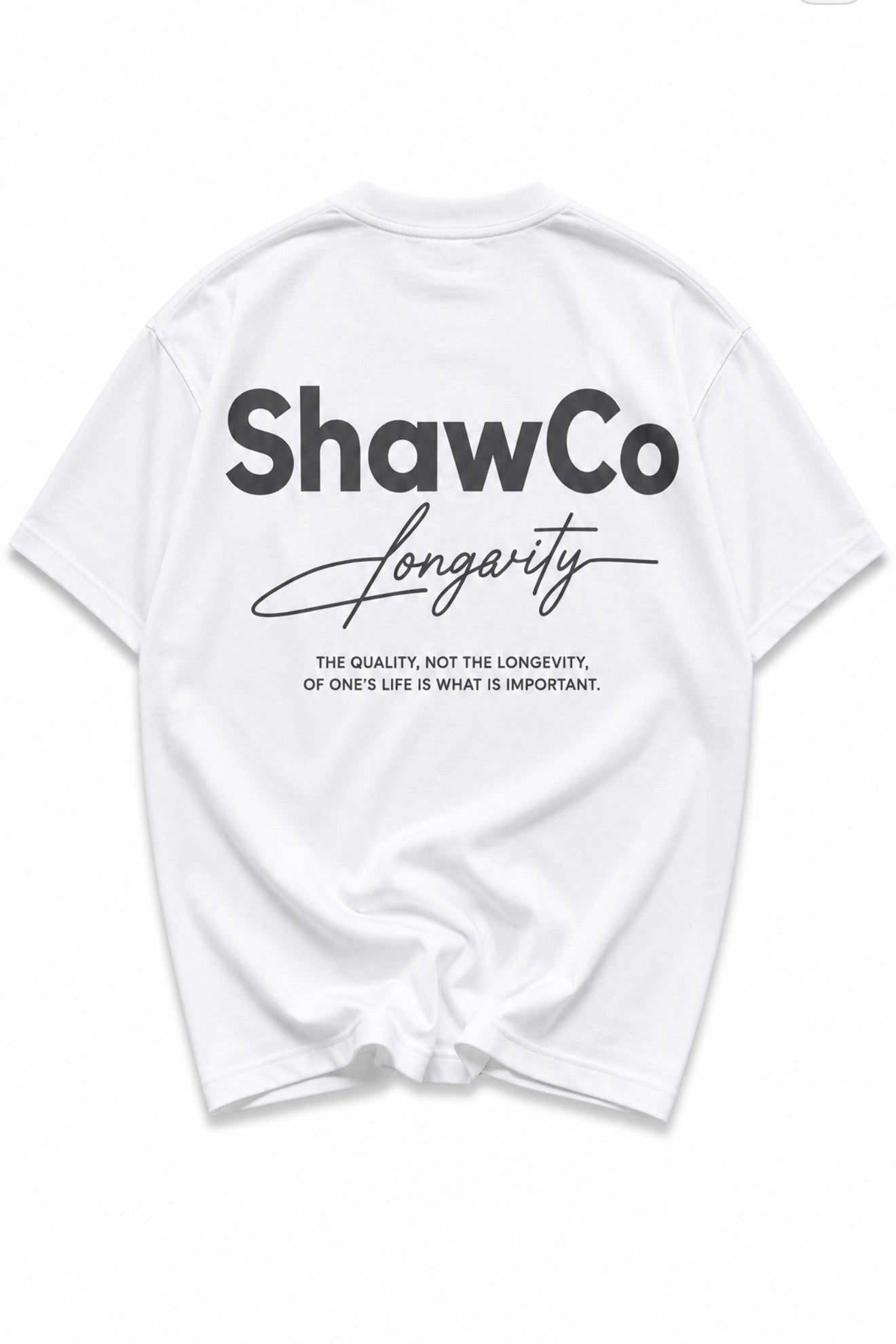 White Longevity Oversized T-Shirt