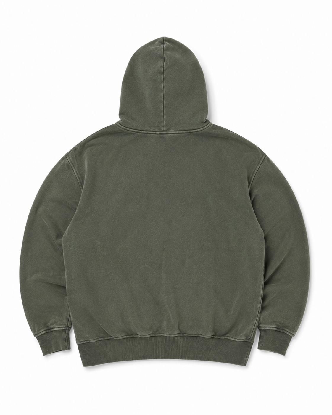 Oversized Acid Wash Hoodie - Green Slate