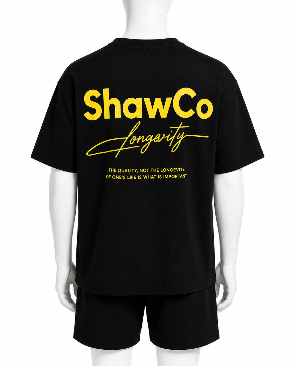 Black Longevity Oversized T-Shirt