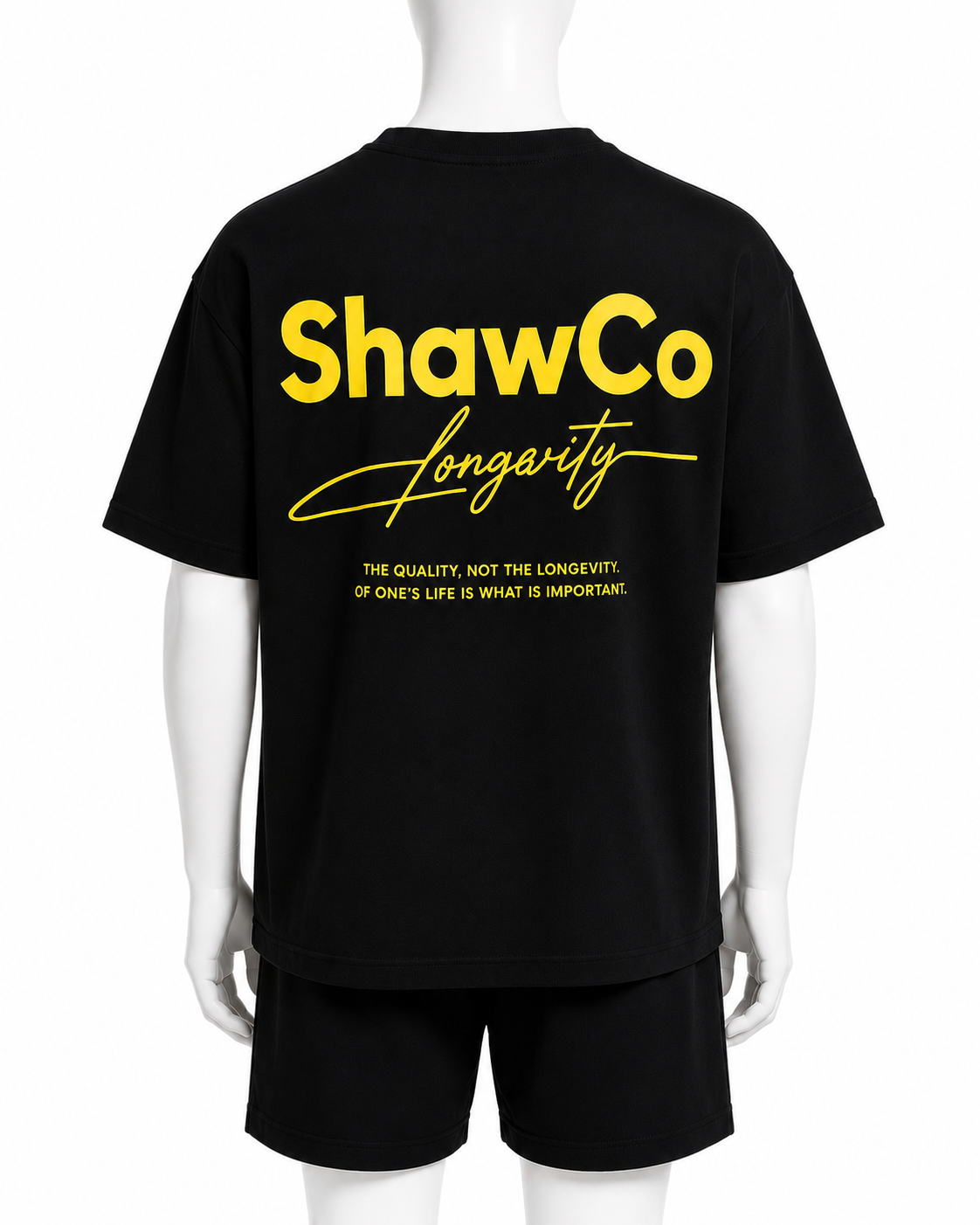 Black Longevity Oversized T-Shirt