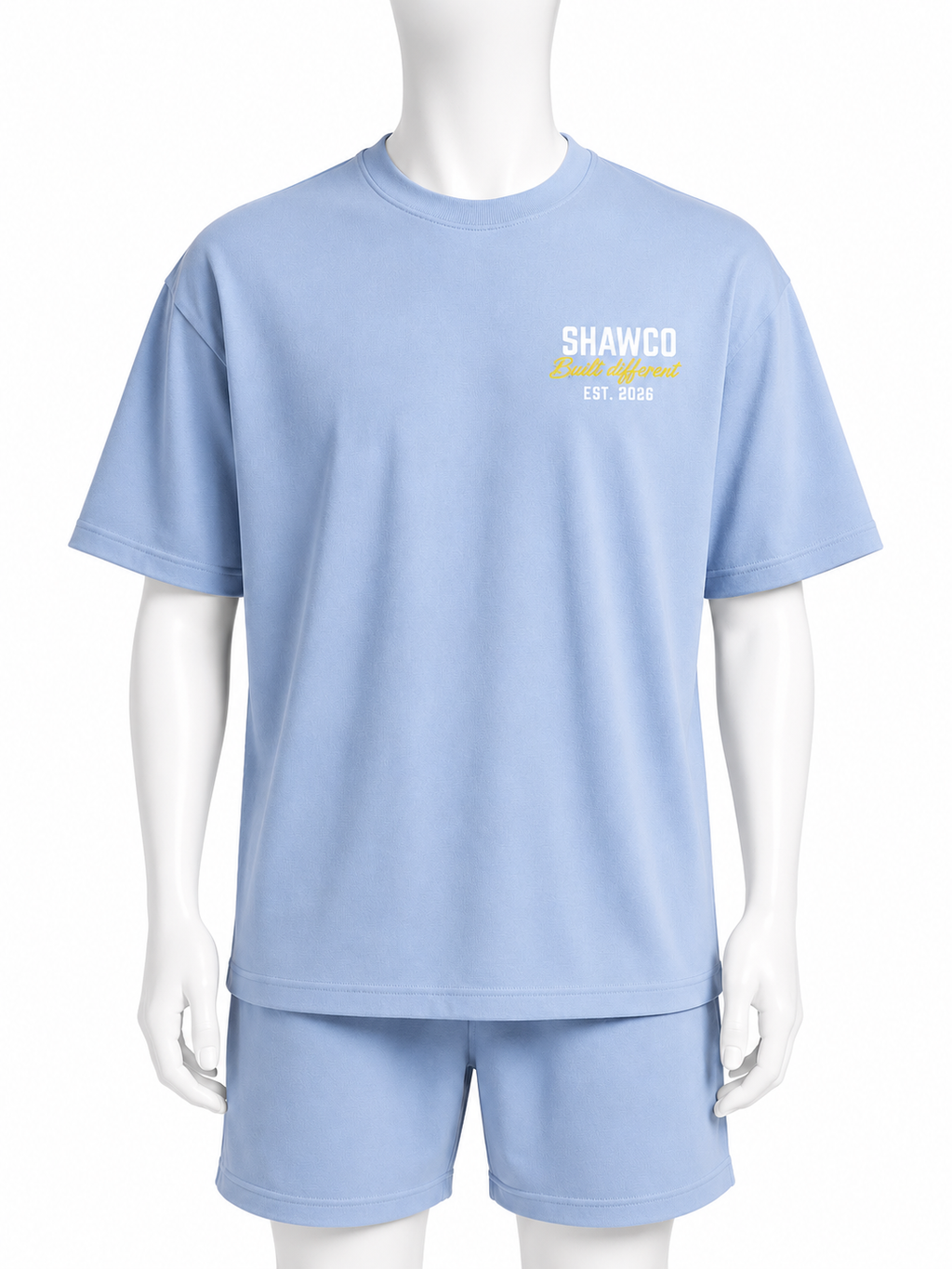 Blue Built Different Oversized T-Shirt