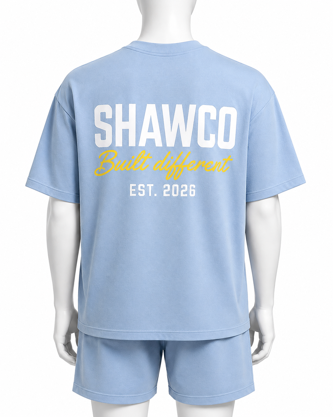 Blue Built Different Oversized T-Shirt