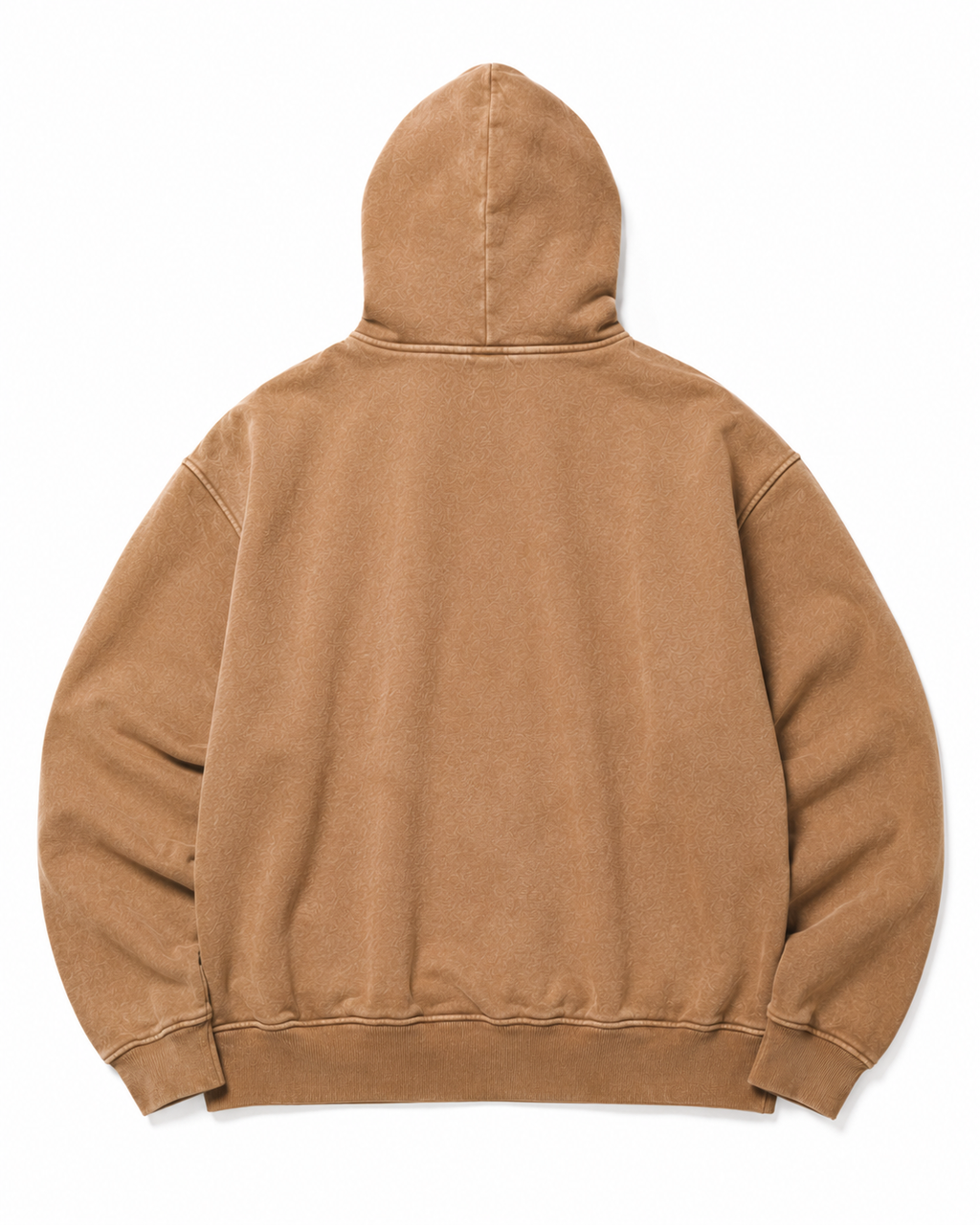 Oversized Acid wash Hoodie - Sandy Brown