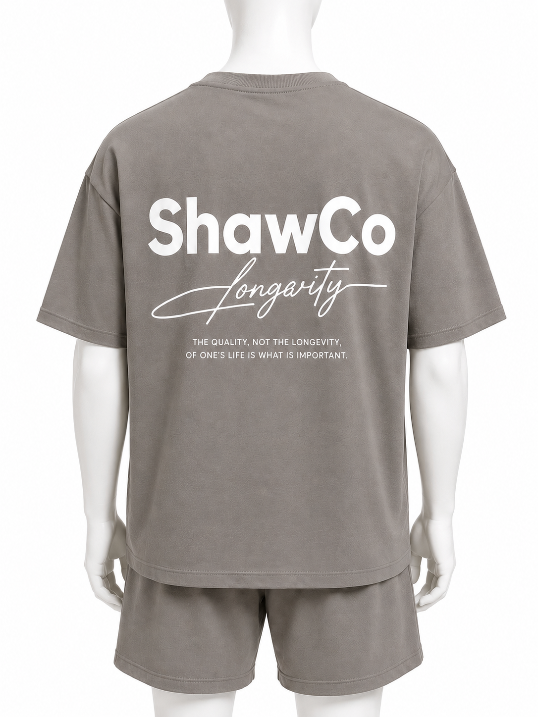 Grey Longevity Oversized T-Shirt