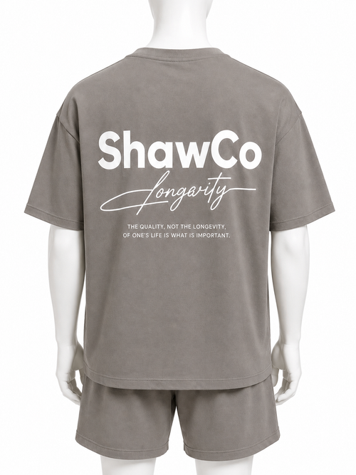 Grey Longevity Oversized T-Shirt