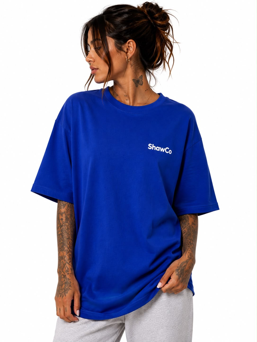 Blue Longevity Oversized T-Shirt