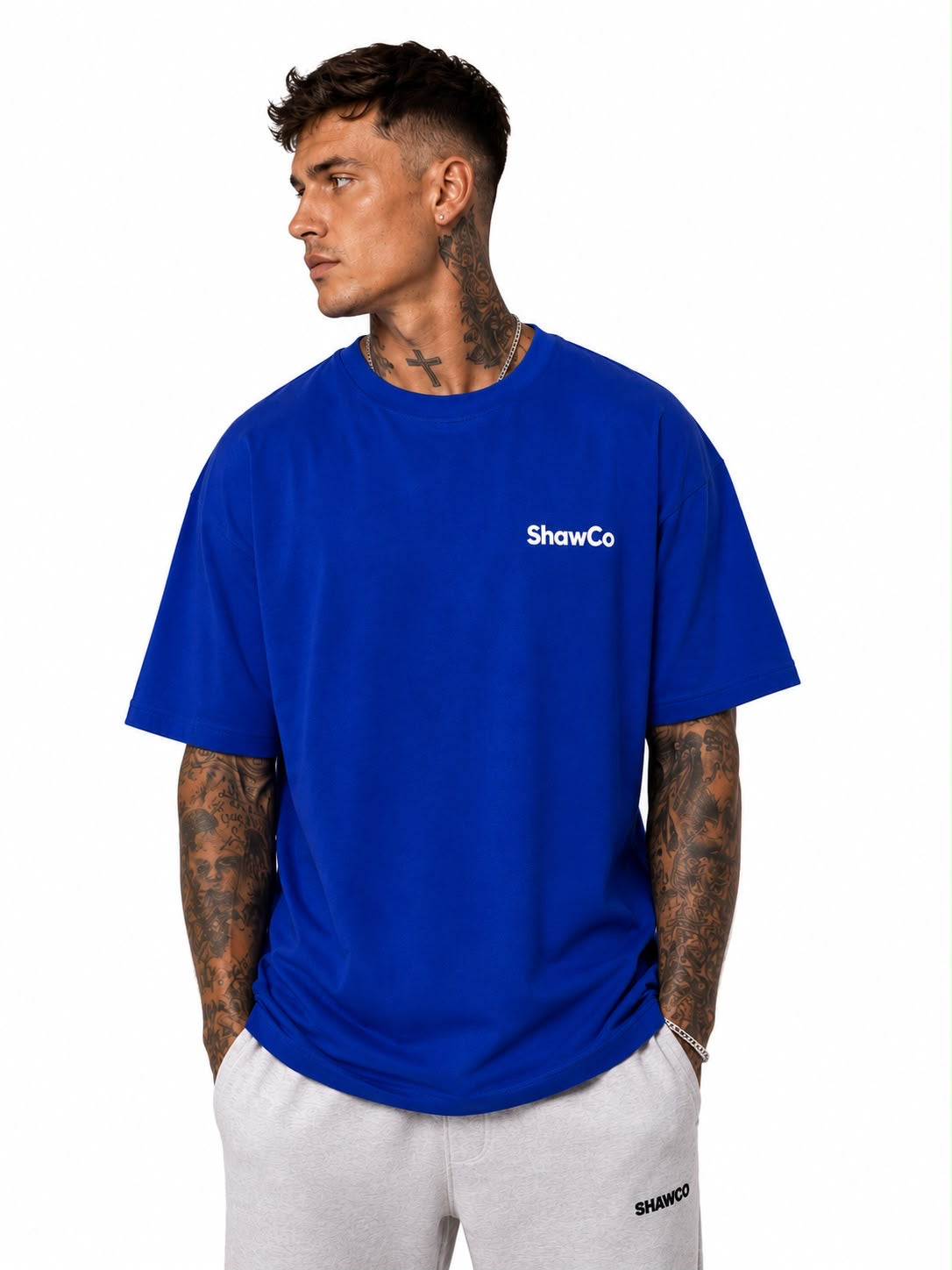 Blue Longevity Oversized T-Shirt