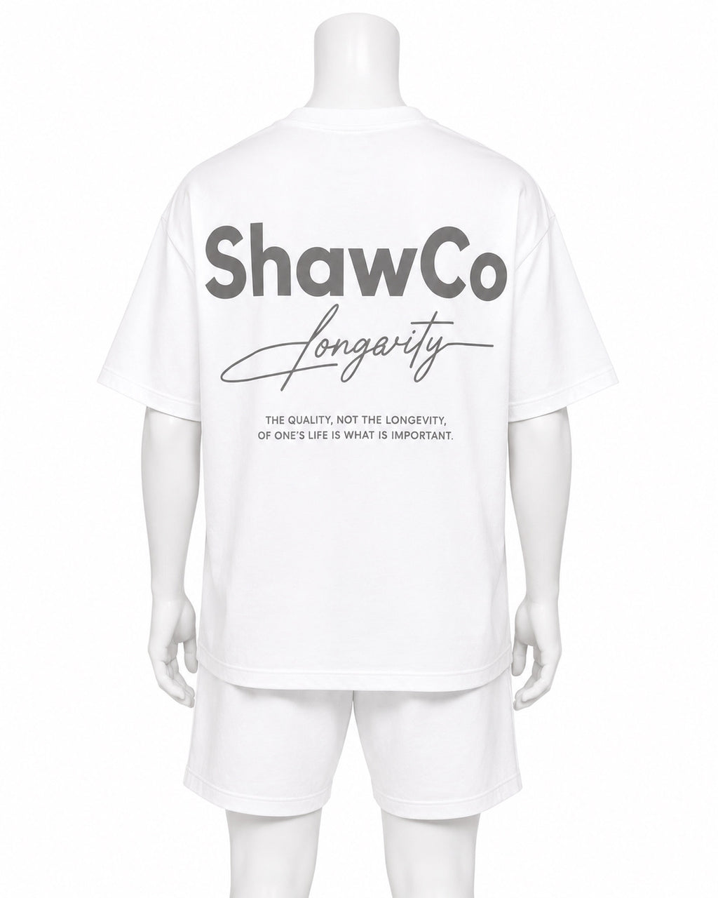 White Longevity Oversized T-Shirt