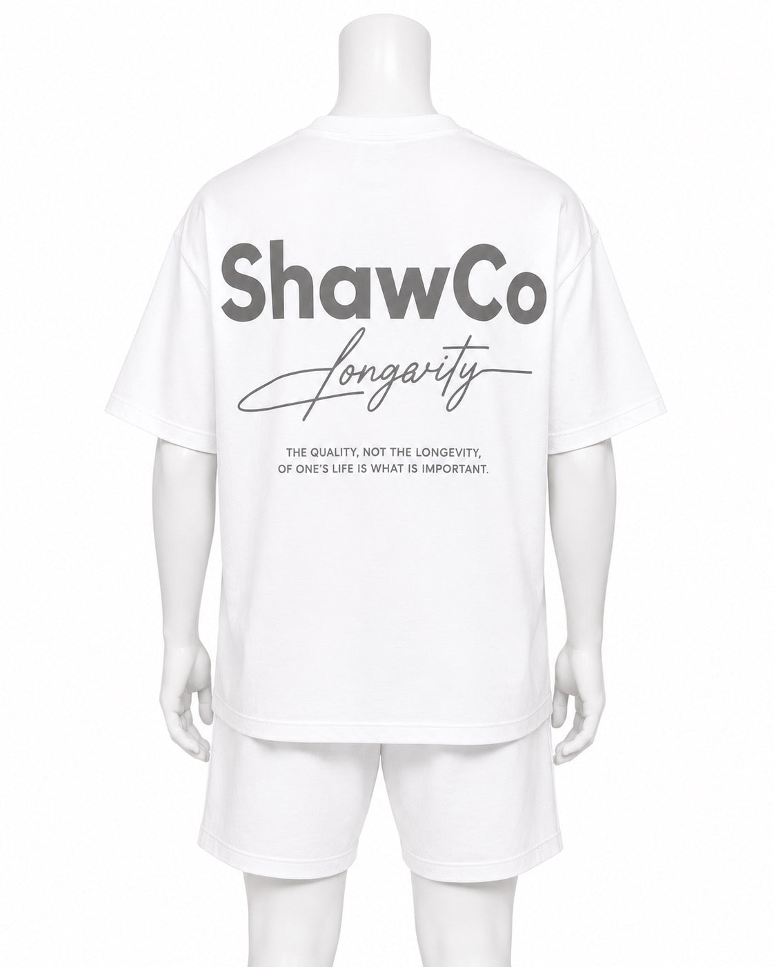 White Longevity Oversized T-Shirt